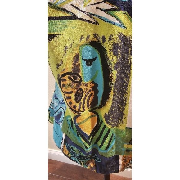 Mirror Image Women's Abstract Art Print Button-Up Jacket S NWOT - Picture 7 of 12